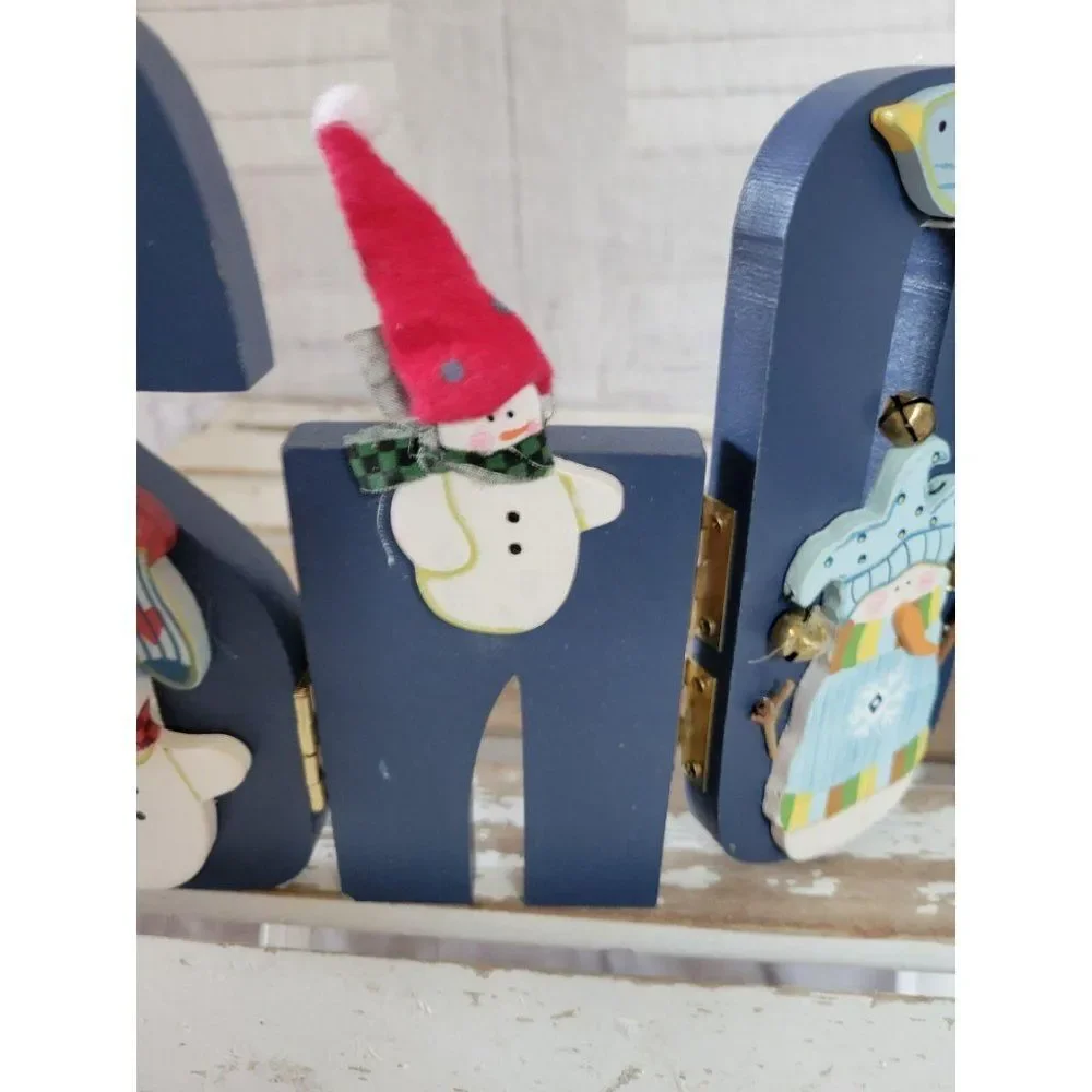 Snowman snow‎ jointed home Xmas decor folk art fun